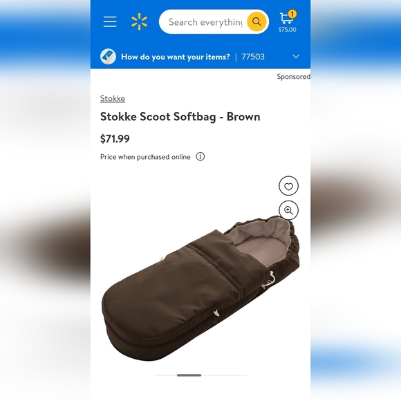 - Stokke Scoot Softbag - Brown - Picture 1 of 16